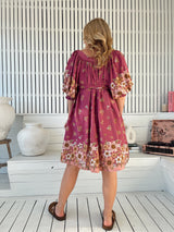 Evelyn Mini Dress - Bee Orchid