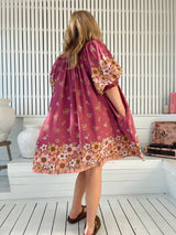 Evelyn Mini Dress - Bee Orchid