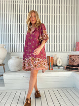 Evelyn Mini Dress - Bee Orchid