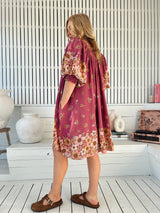 Evelyn Mini Dress - Bee Orchid