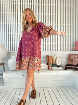 Evelyn Mini Dress - Bee Orchid