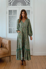 Carmen Maxi Long sleeve - Sagewood