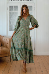 Carmen Maxi Long sleeve - Sagewood