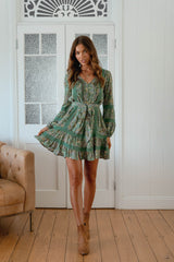 Abio Mini Dress - Sagewood