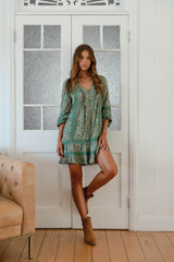 Abio Mini Dress - Sagewood