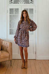 Beverly Shirt Dress - Midnight Meadow
