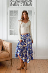 Vela Skirt - Indigo Bloom