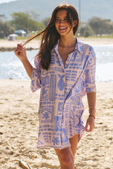 Dustin Shirt Dress - Mai Tai