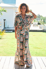 Hibiscus Pants - Emerald Arches