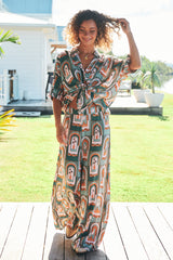 Hibiscus Pants - Emerald Arches