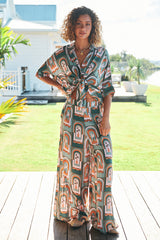 Hibiscus Pants - Emerald Arches