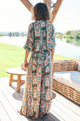 Hibiscus Pants - Emerald Arches