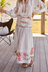 Ophelia Midi Skirt- Ivory ~ MOS the label