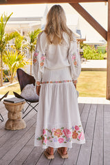 Ophelia Midi Skirt- Ivory ~ MOS the label