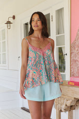 Flora Shorts Turquoise - Still Colour