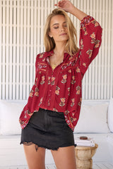 Bee Blouse - Grenache