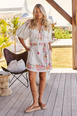 Ophelia Mini Dress-Ivory ~ MOS the label