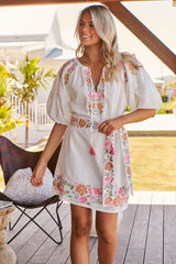 Ophelia Mini Dress-Ivory ~ MOS the label