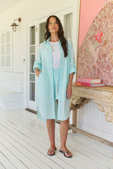Turquoise Harper Shirt Dress - Still Colour