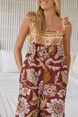 Bali Albright Jumpsuit ~Coffee Combo- Free People