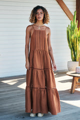 Lou Maxi Dress Gingernut - Rhodes