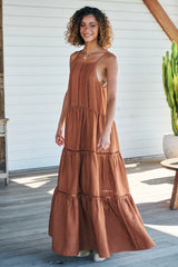 Lou Maxi Dress Gingernut - Rhodes