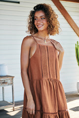 Lou Maxi Dress Gingernut - Rhodes