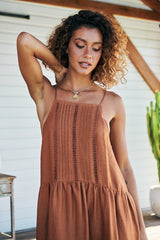 Lou Maxi Dress Gingernut - Rhodes