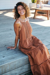 Lou Maxi Dress Gingernut - Rhodes