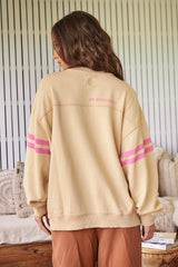 All Star Logo Pullover- Pink Sand combo ~ Free People