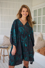 Adela Mini Dress - Midnight Lilly