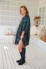 Adela Mini Dress - Midnight Lilly