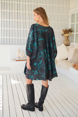 Adela Mini Dress - Midnight Lilly