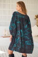 Adela Mini Dress - Midnight Lilly