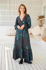 Carmen Maxi Long sleeve -Midnight Lilly