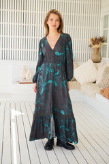 Carmen Maxi Long sleeve -Midnight Lilly