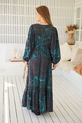 Carmen Maxi Long sleeve -Midnight Lilly