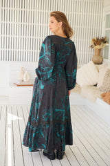 Carmen Maxi Long sleeve -Midnight Lilly