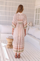 Boheme Midi Dress - Mist Flower