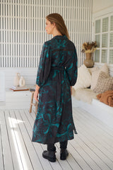 Whitney Midi Dress - Midnight Lilly