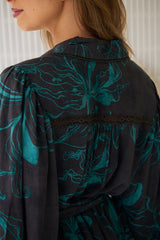 Whitney Midi Dress - Midnight Lilly