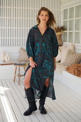 Whitney Midi Dress - Midnight Lilly