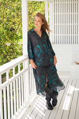 Whitney Midi Dress - Midnight Lilly