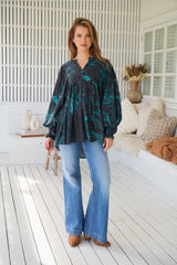Paloma Blouse - Midnight Lilly