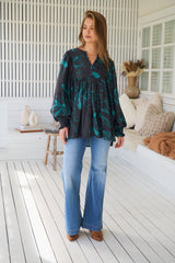 Paloma Blouse - Midnight Lilly