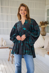 Paloma Blouse - Midnight Lilly