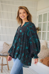 Paloma Blouse - Midnight Lilly