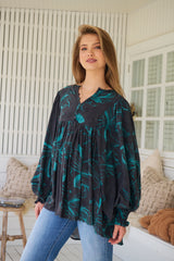 Paloma Blouse - Midnight Lilly
