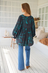 Paloma Blouse - Midnight Lilly