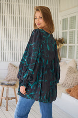 Paloma Blouse - Midnight Lilly